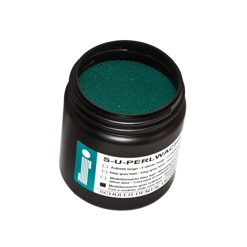 Perlwachs S-U mittelhart grün, 125 g