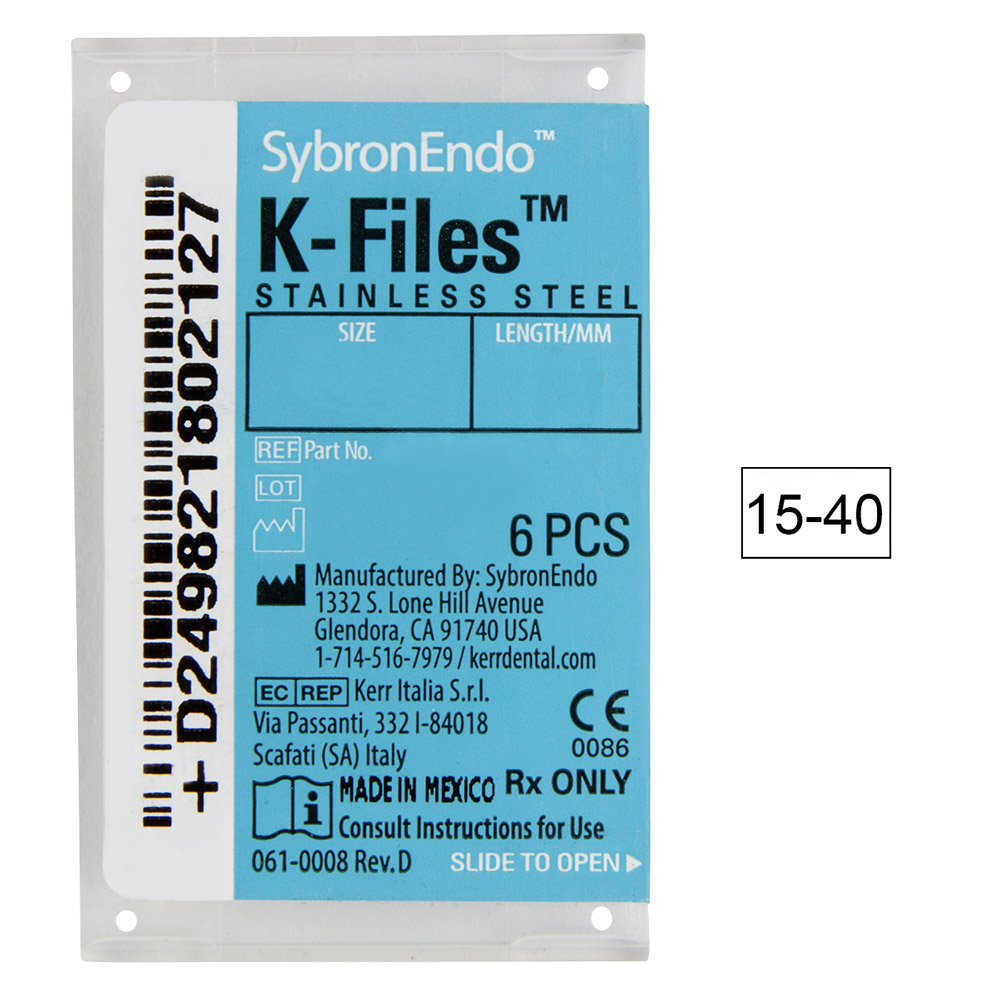 K-Feilen 15-40 21 mm, 6 Stück sortiert