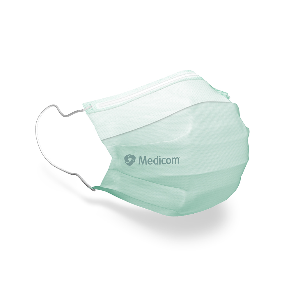 SafeMask SofSkin fog-free med. Mundschutz grün, 50 Stück