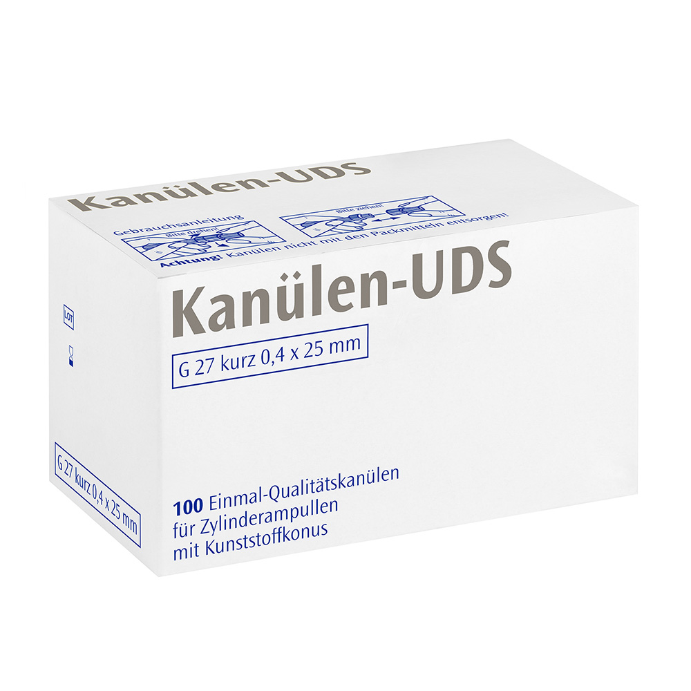 UDS-Kanüle G27 kurz 0,4 x 25 mm grau, 100 Stück