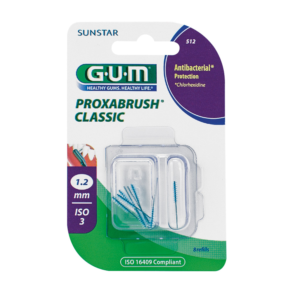 GUM Proxabrush Classic 1,2mm Kerze, 8 Stück