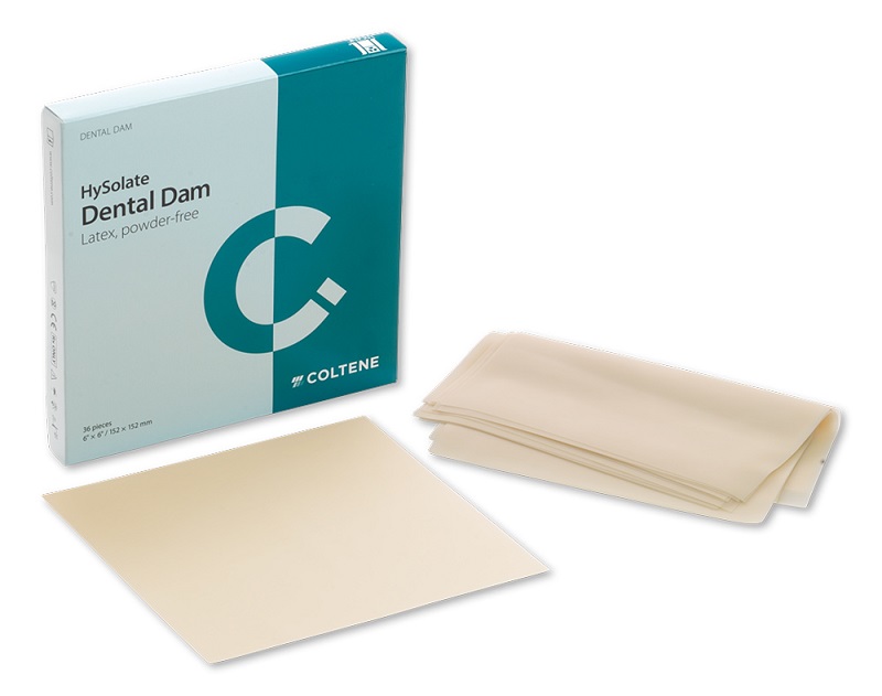 HySolate Latex Dental Dam extra stark 152 x 152 mm hell, 36 Stück