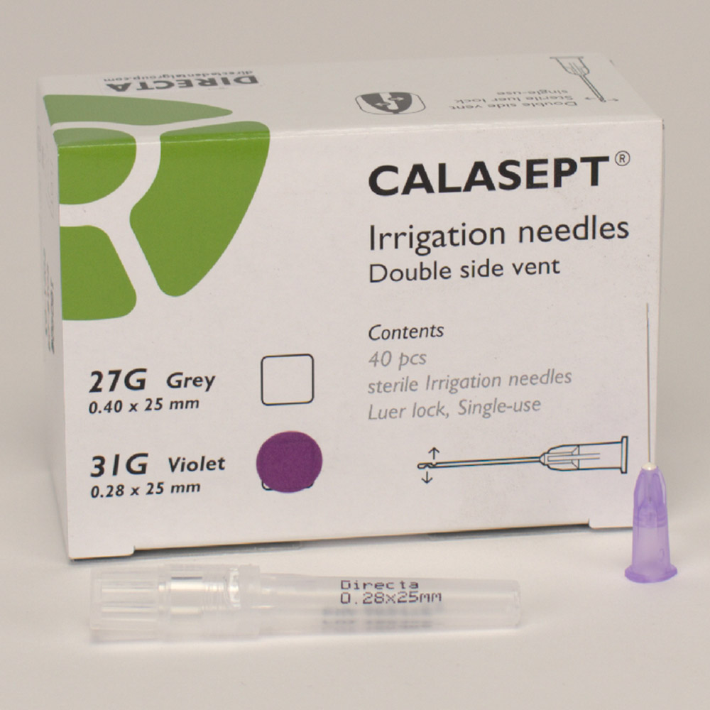 Calasept Spülkanüle 31G violett, 25 Stück