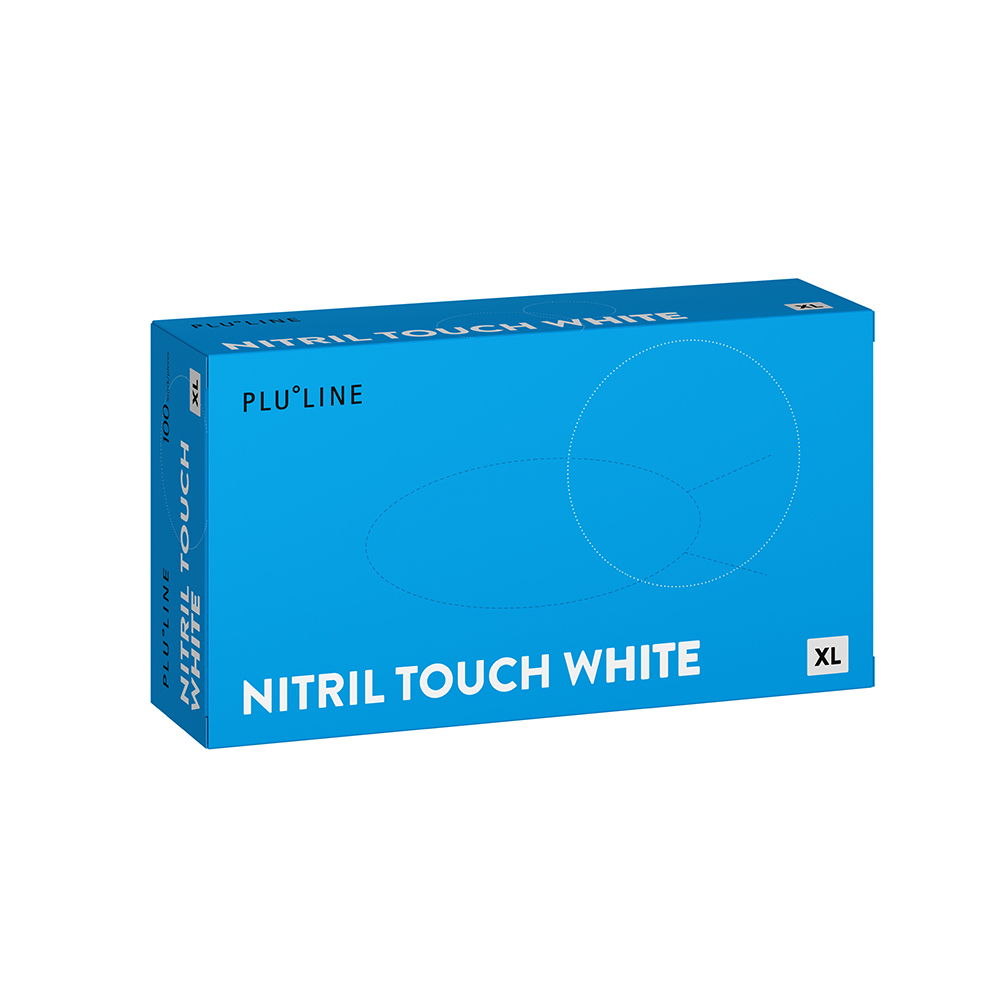 PLULINE Nitril Touch Handschuhe white Gr.XL, 100 Stück