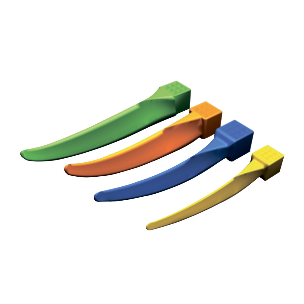 G-Wedges blau Plastik Klein, 100 Stück