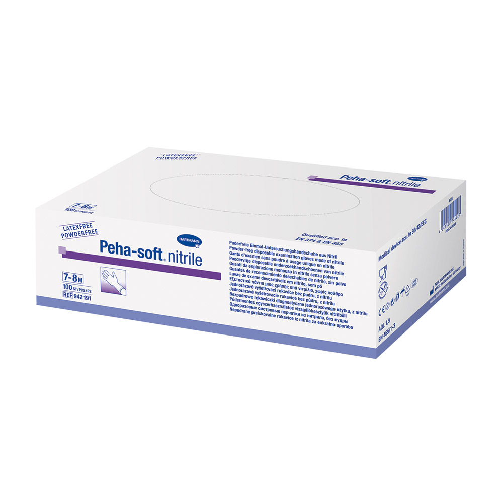 Peha-Soft Nitrile Handschuhe puderfrei Gr.M, 100 Stück