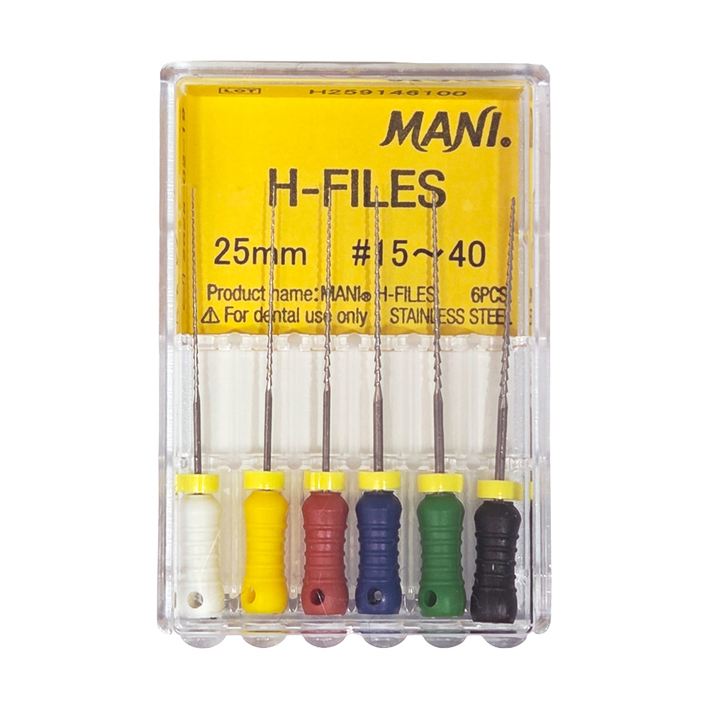 Mani H-Feilen 25 mm Gr. 015-040, 6 Stück