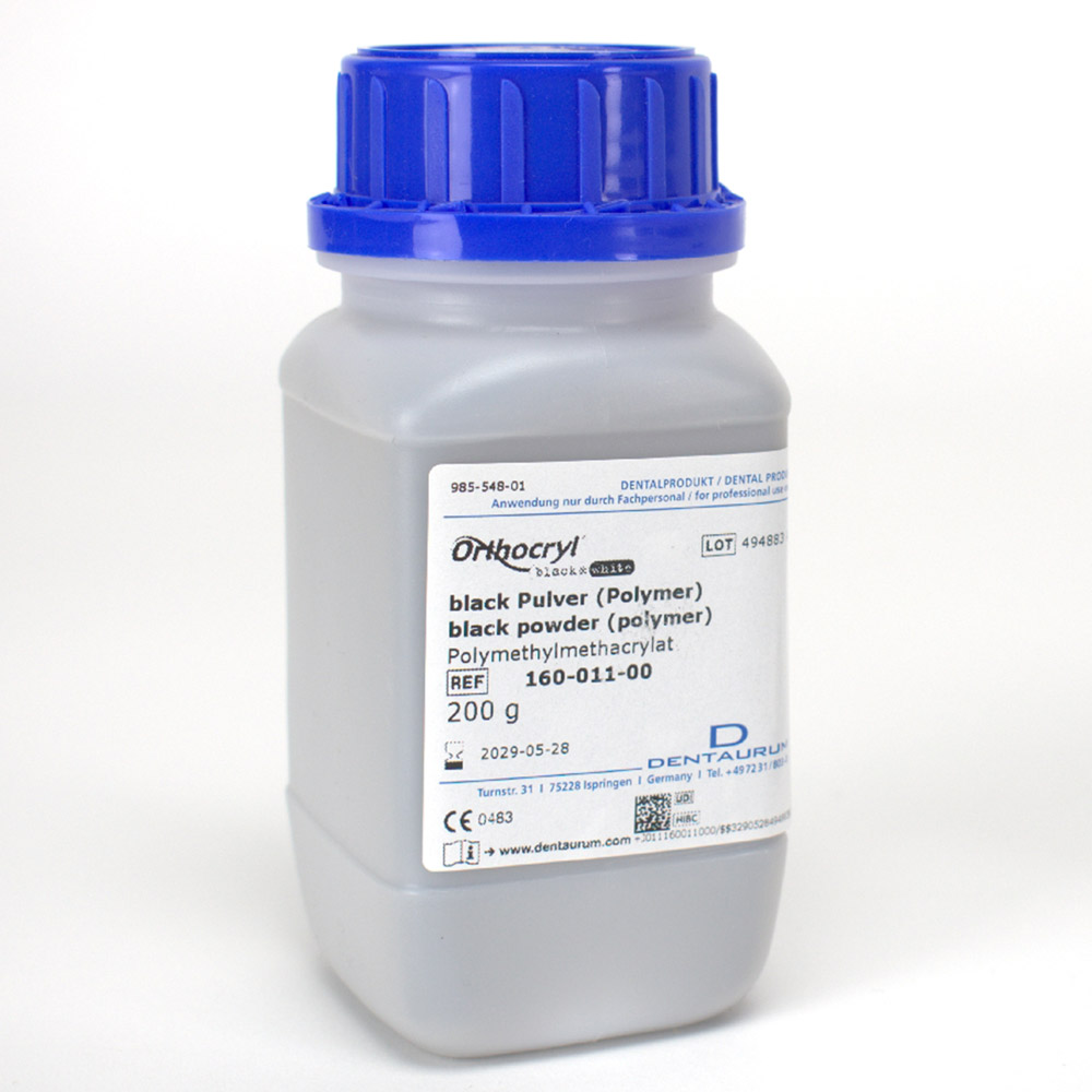 Orthocryl Pulver black, 200 g