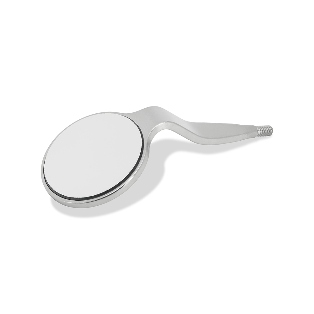 Mundspiegel MEGAduo Rhodium 4 plan SS, 6 Stück