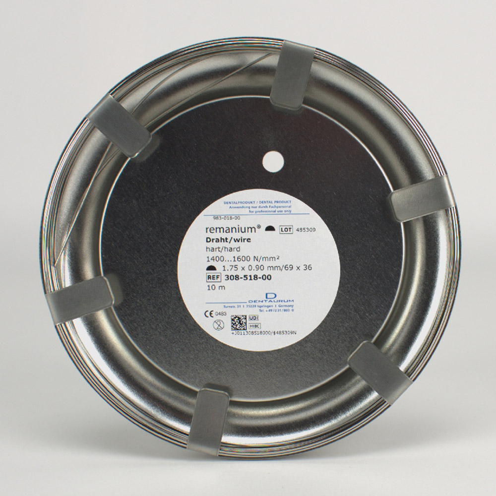 Remanium Draht hart halbrund 1,75 x 0,90 mm, 10 m