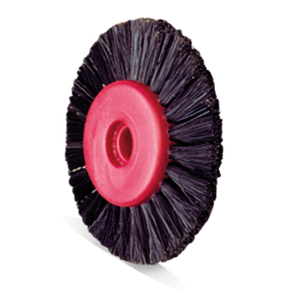 Polierbürste Kunststoffkern 2-reihig spitz 50 mm, 12 Stück