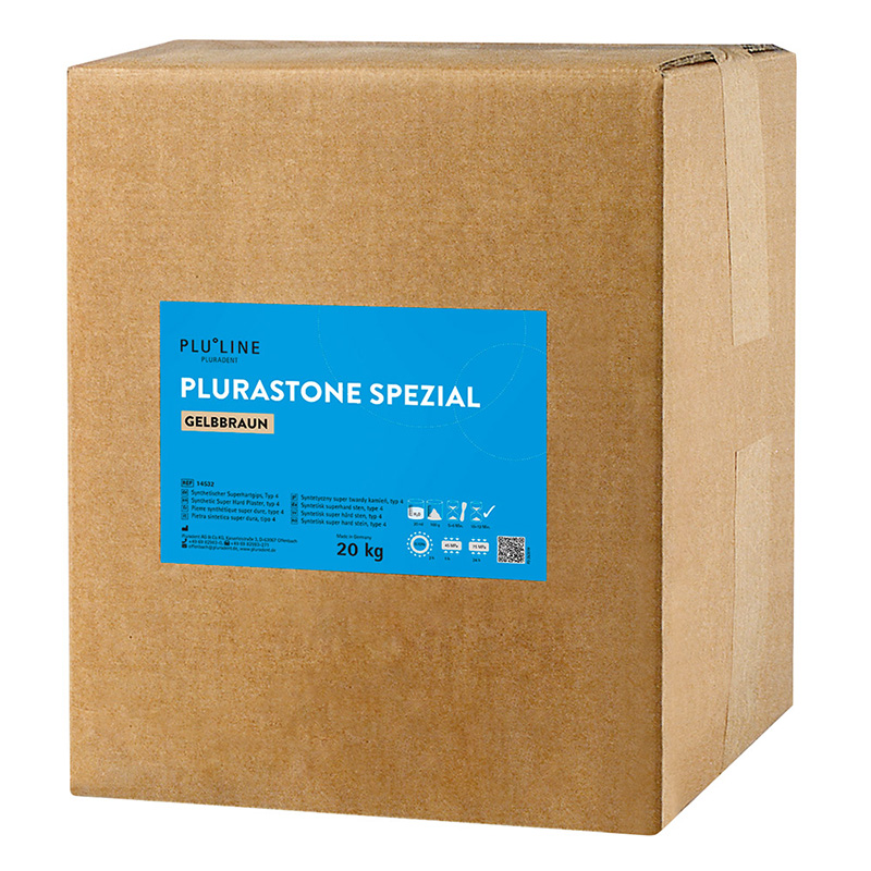 Plurastone Spezial Superhartgips gelbbraun, 20 kg Karton