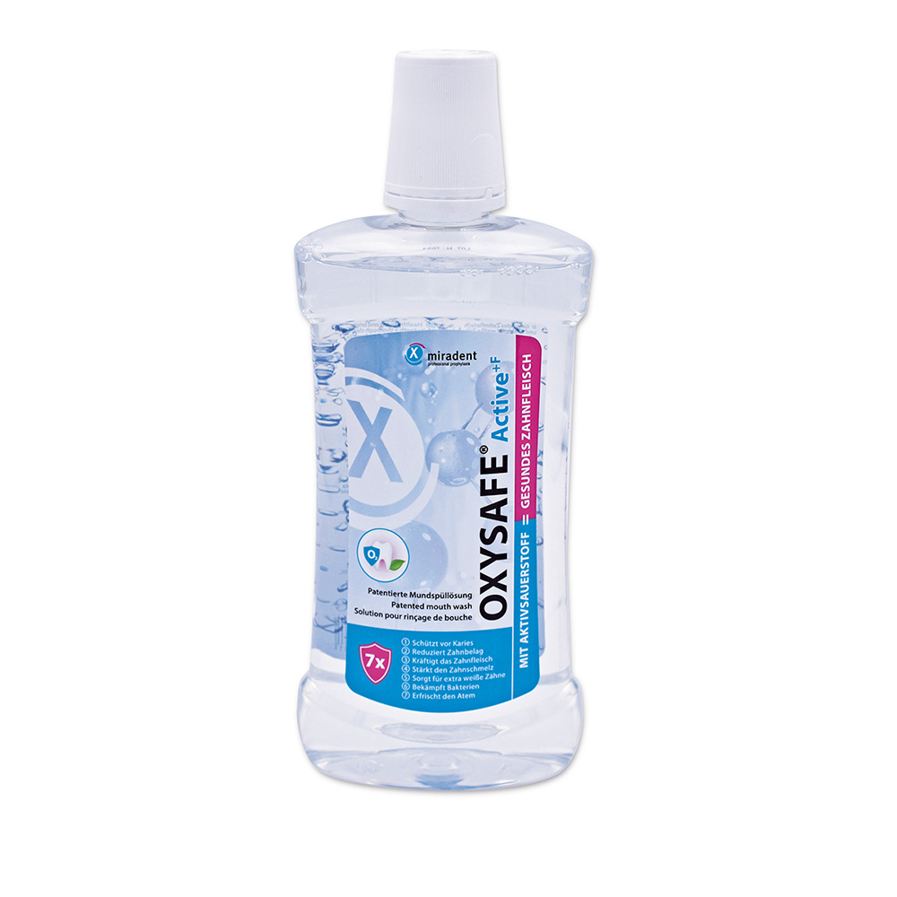 Oxysafe Active +F Mundspüllosung, 500 ml Flasche