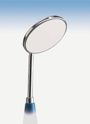 Mundspiegel Rhodium 22 mm DA036, 12 Stück