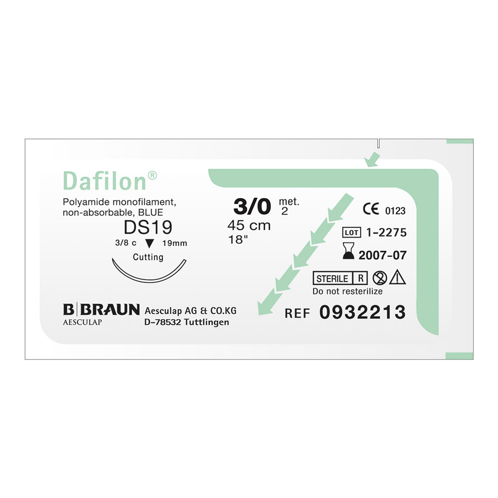Dafilon blau 5/0 DSMP13 45 cm, 36 Stück
