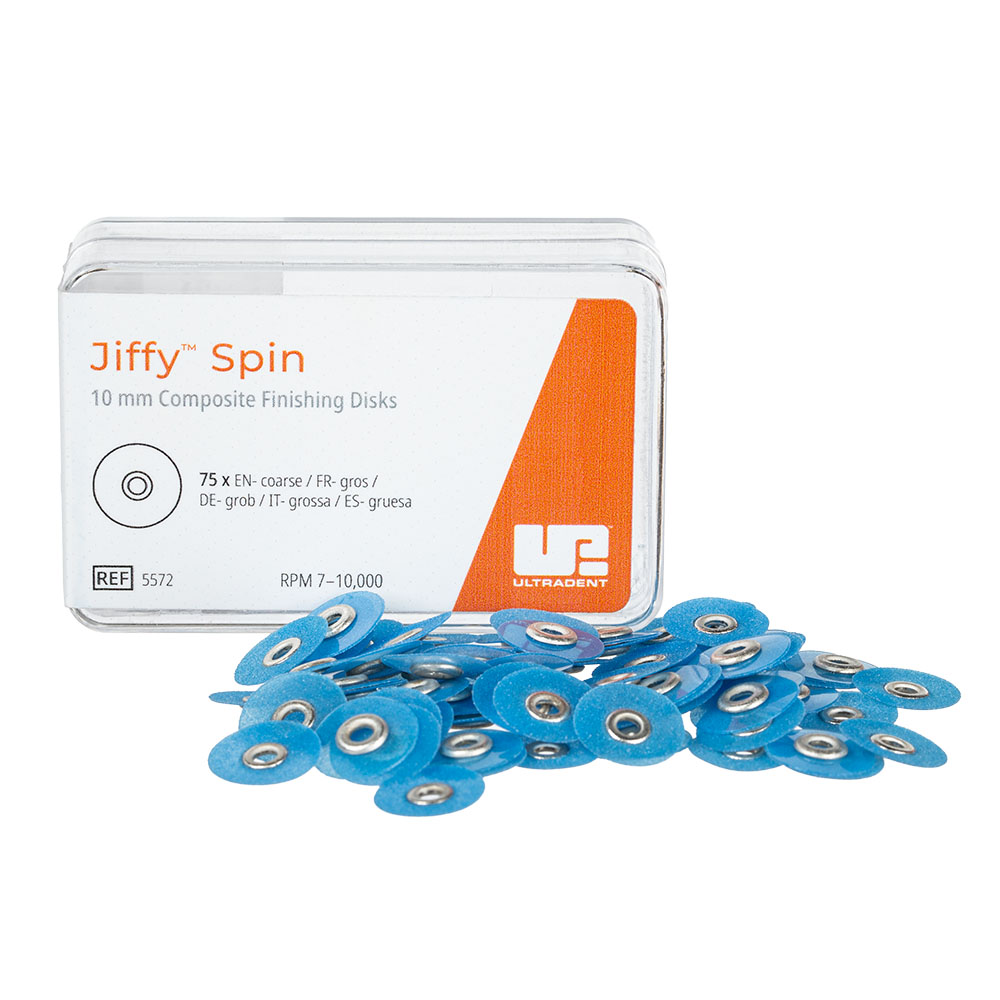 Jiffy Spin Disk 10 mm grob blau, 75 Stück