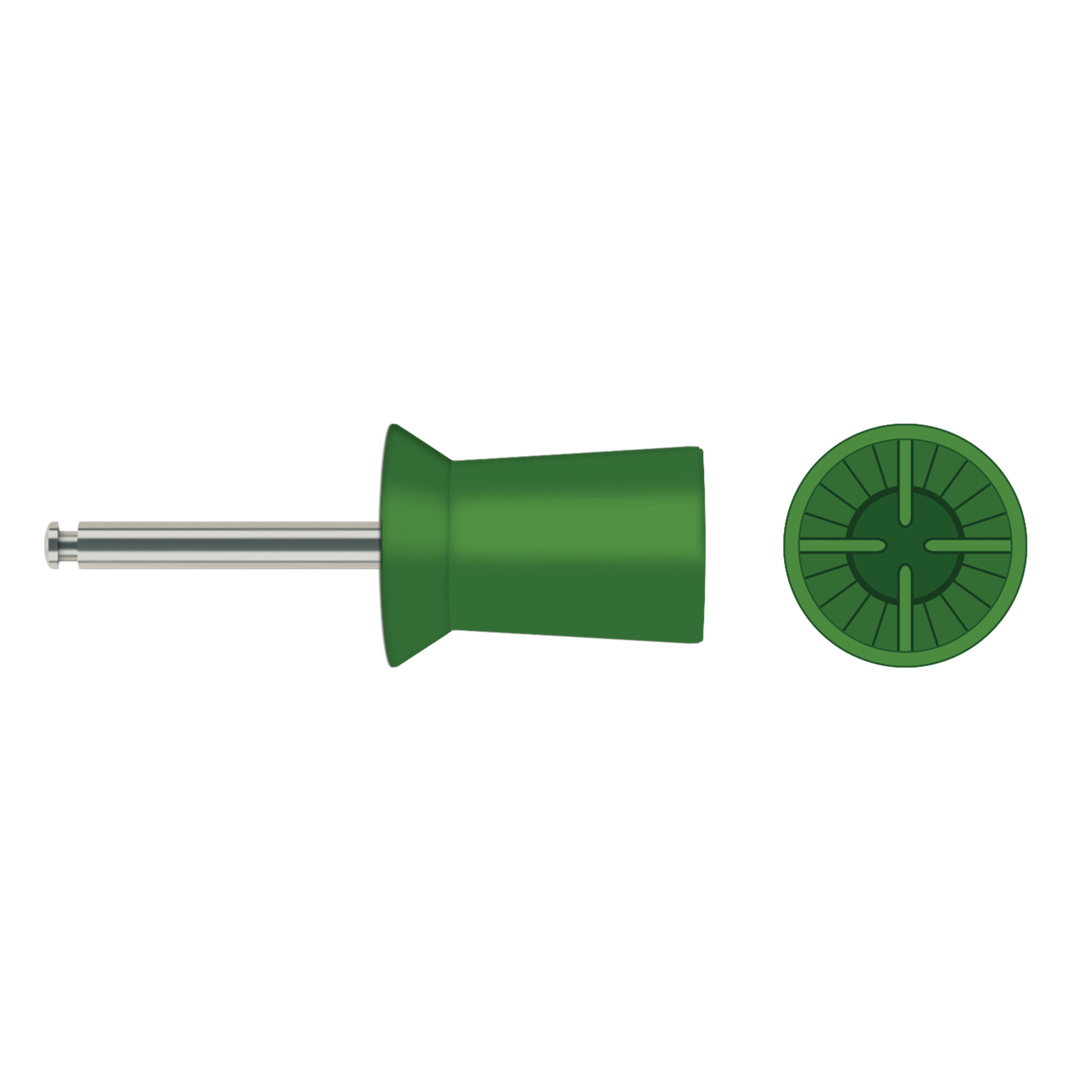 Prophy-Cup Latch-Type 9011 waldgrün, 120 Stück