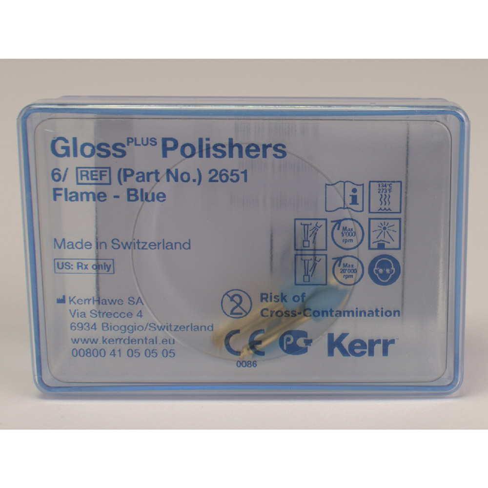 Gloss plus Polierer Flamme, 6 Stück