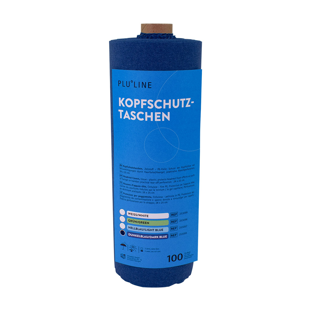 PLULINE Kopfschutztaschen 28 x 25 cm dunkelblau, 100 Stück