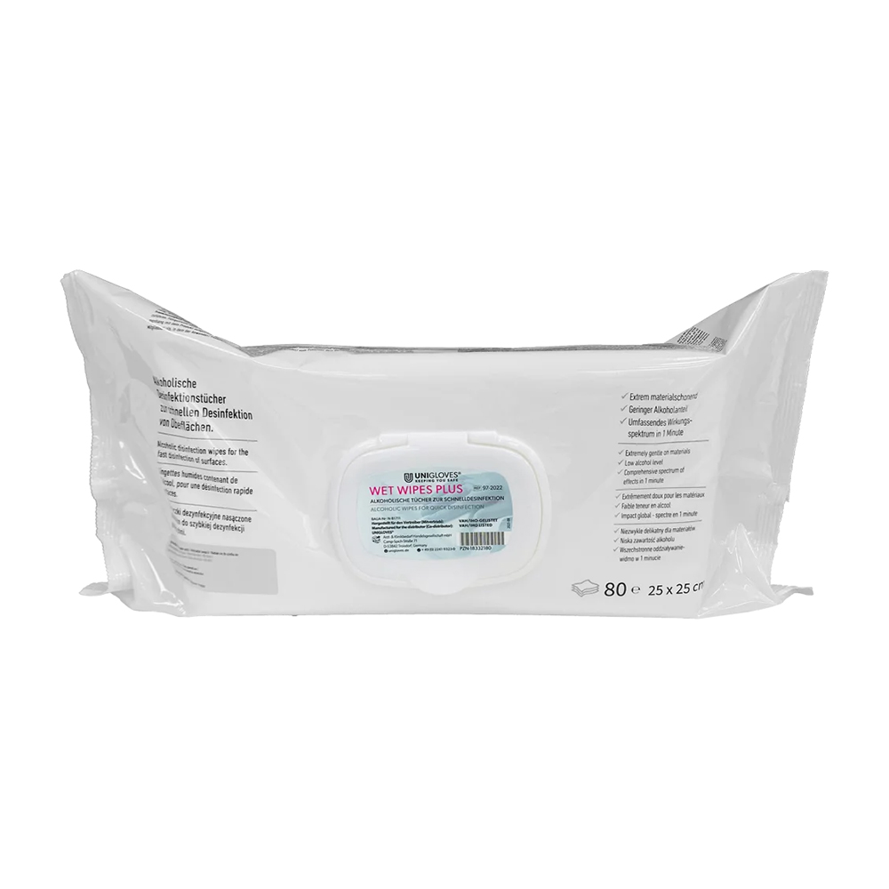 Wet Wipes Plus 25 x 25 cm, 80 Tücher