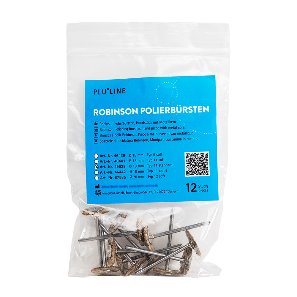 PLULINE Robinson Bürsten #11 Hst standard, 12 Stück