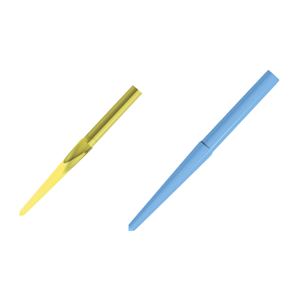 Preci-Post Laborstifte je 50 blau/gelb, 100 Stück