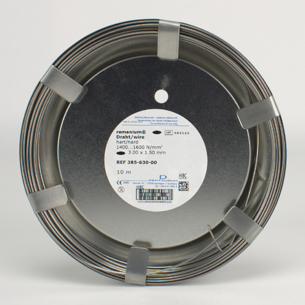 Remanium Draht hart oval 3,00 x 1,50 mm, Rolle