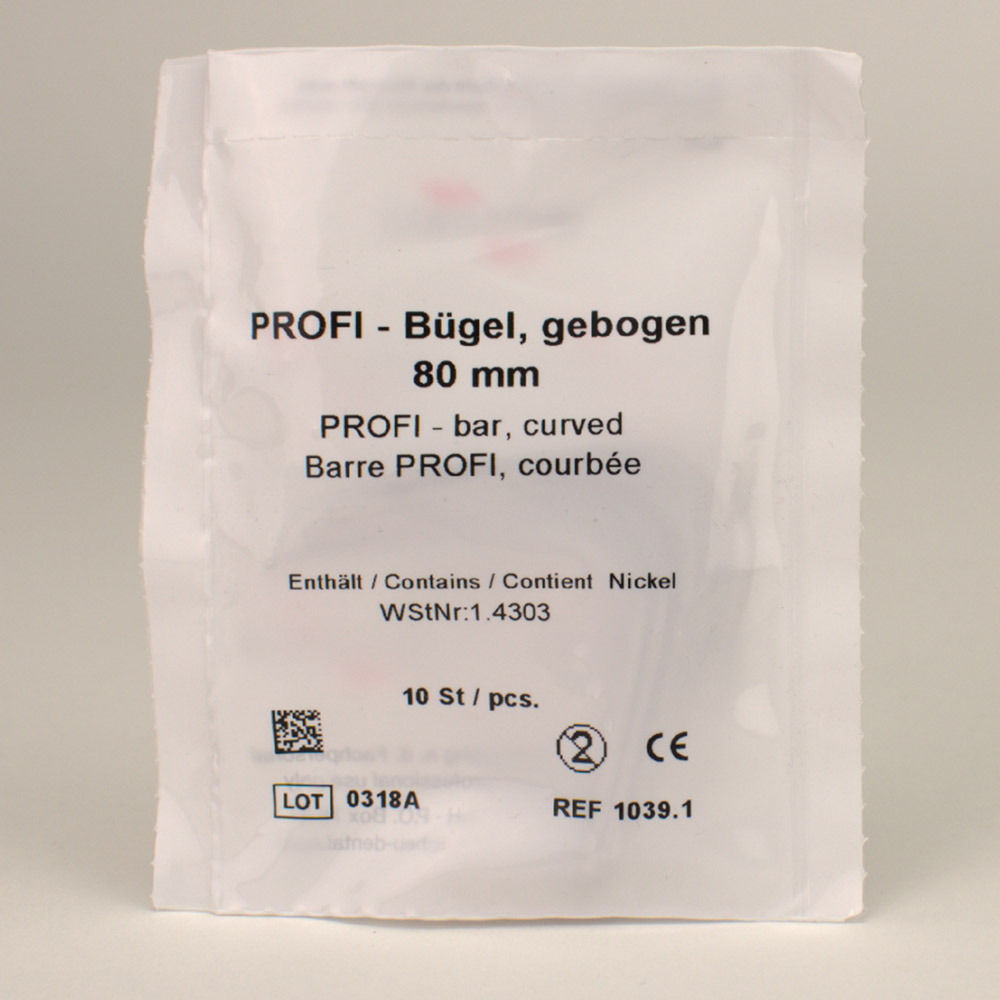 Profi-Bügel gebogen 80 mm, 10 Stück