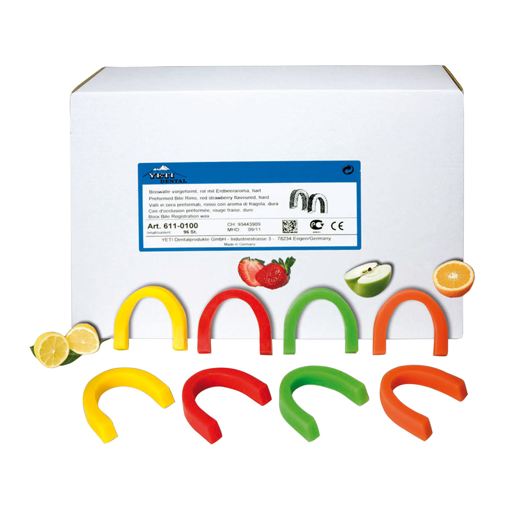 Bisswälle orange mittelhart, 96 Stück