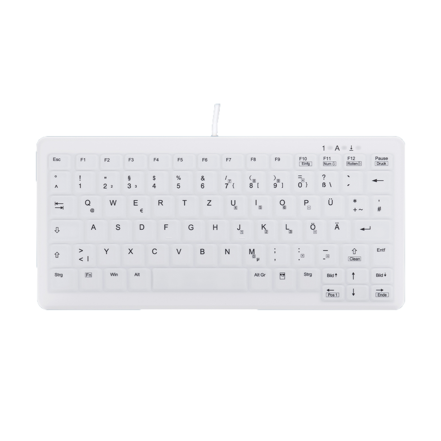 Tastatur Mini Notebook Style Kabel weiß Active Key