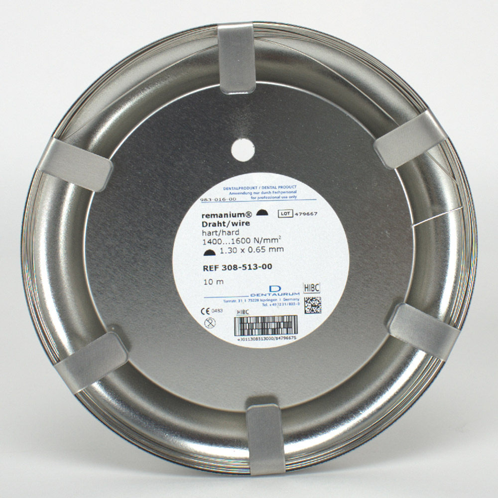 Remanium Draht hart halbrund 1,30 x 0,65 mm, 10 m