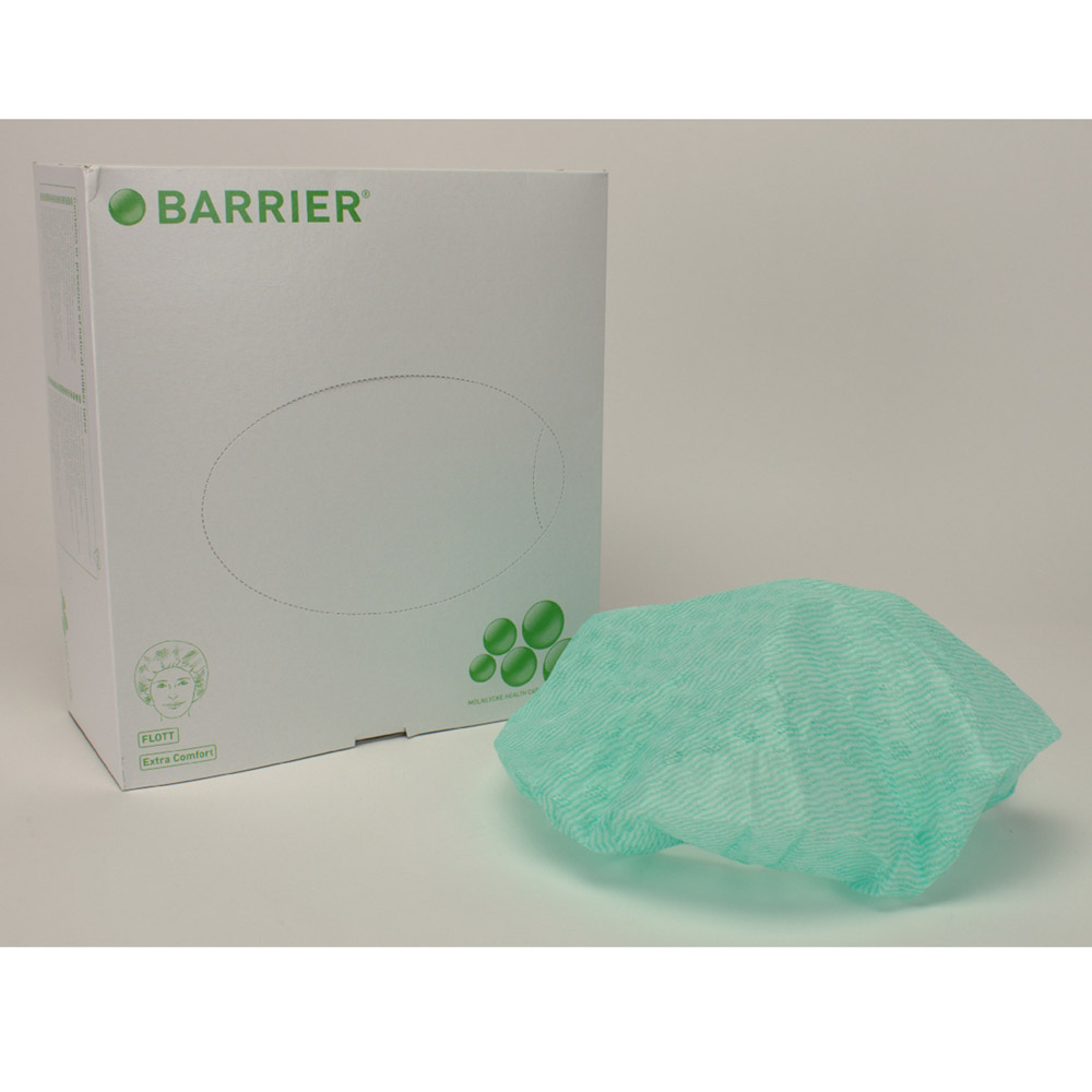 Barrier OP-Haube Flott grün, 100 Stück