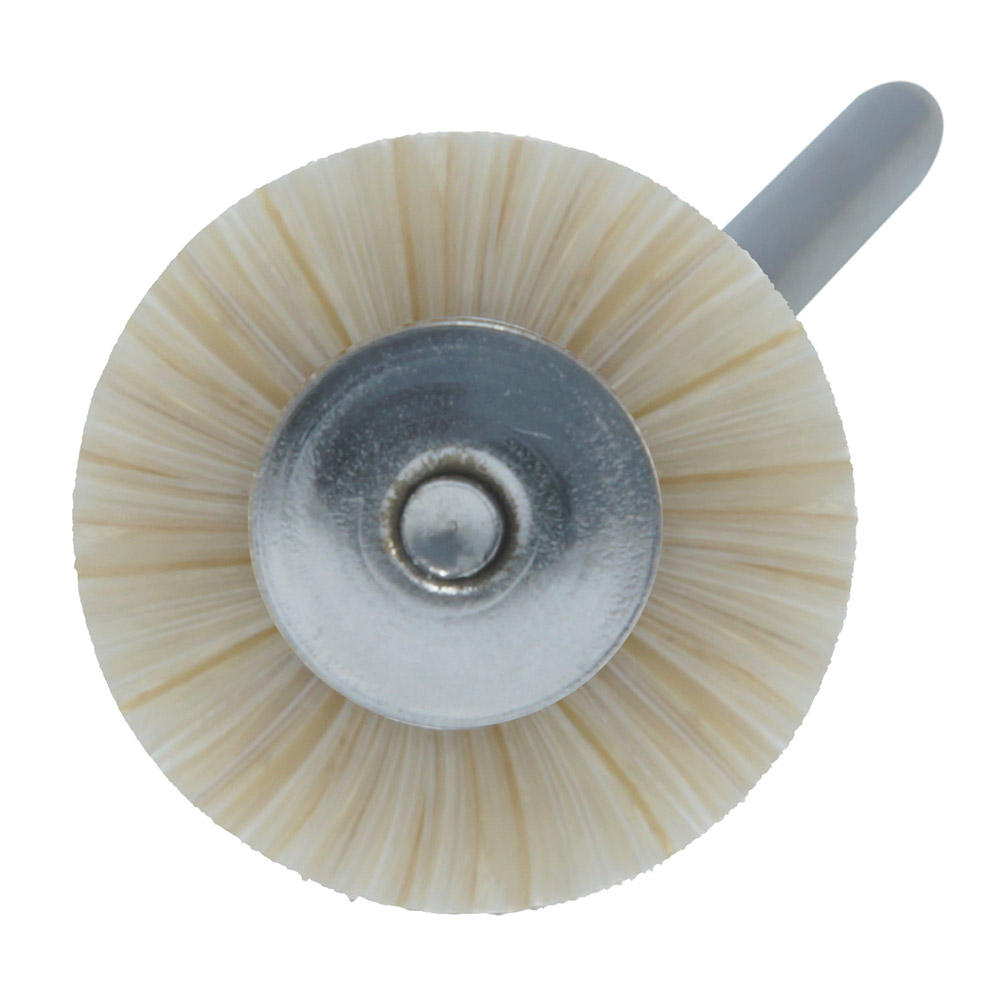 Mini-Bürstchen Pferdehaar 19 mm hellmeliert, 12 Stück