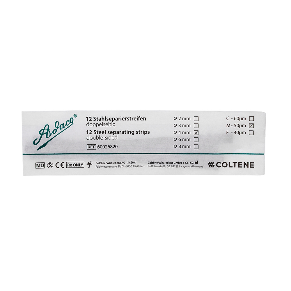 Adaco Stahl-Separierstreifen doppelseitig 4 mm, 12 Stück