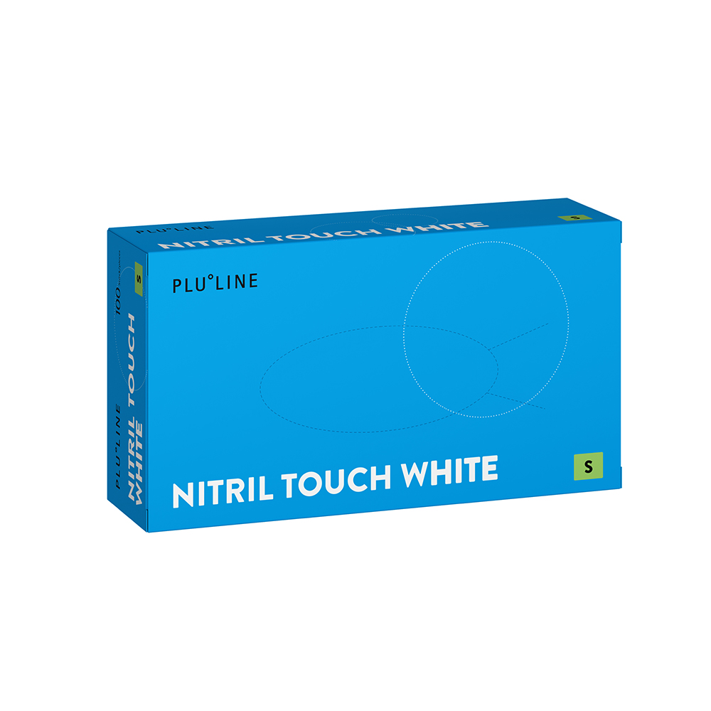 PLULINE Nitril Touch Handschuhe white Gr. S, 100 Stück