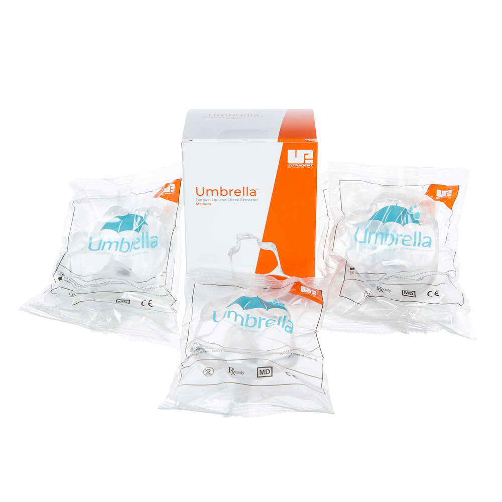 Umbrella Cheek Retractor medium klar, 5 Stück
