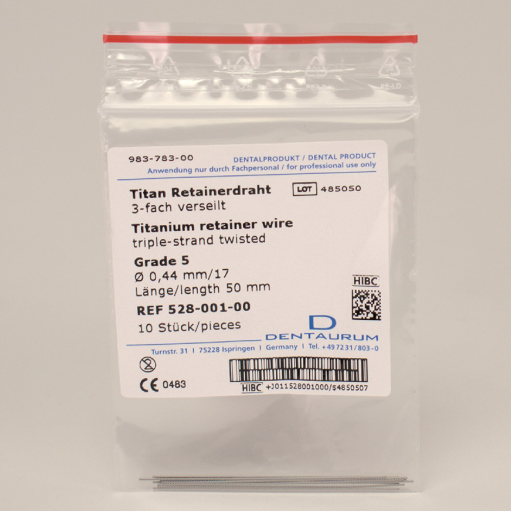 Titan Retainerdraht 0,44 mm/17, 10 Stück