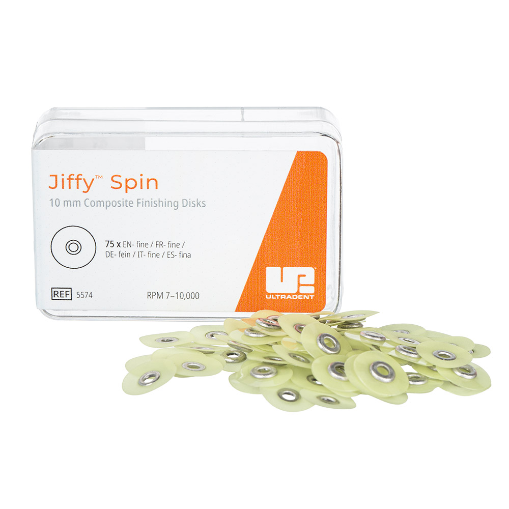 Jiffy Spin Disk 10 mm fein gelb, 75 Stück