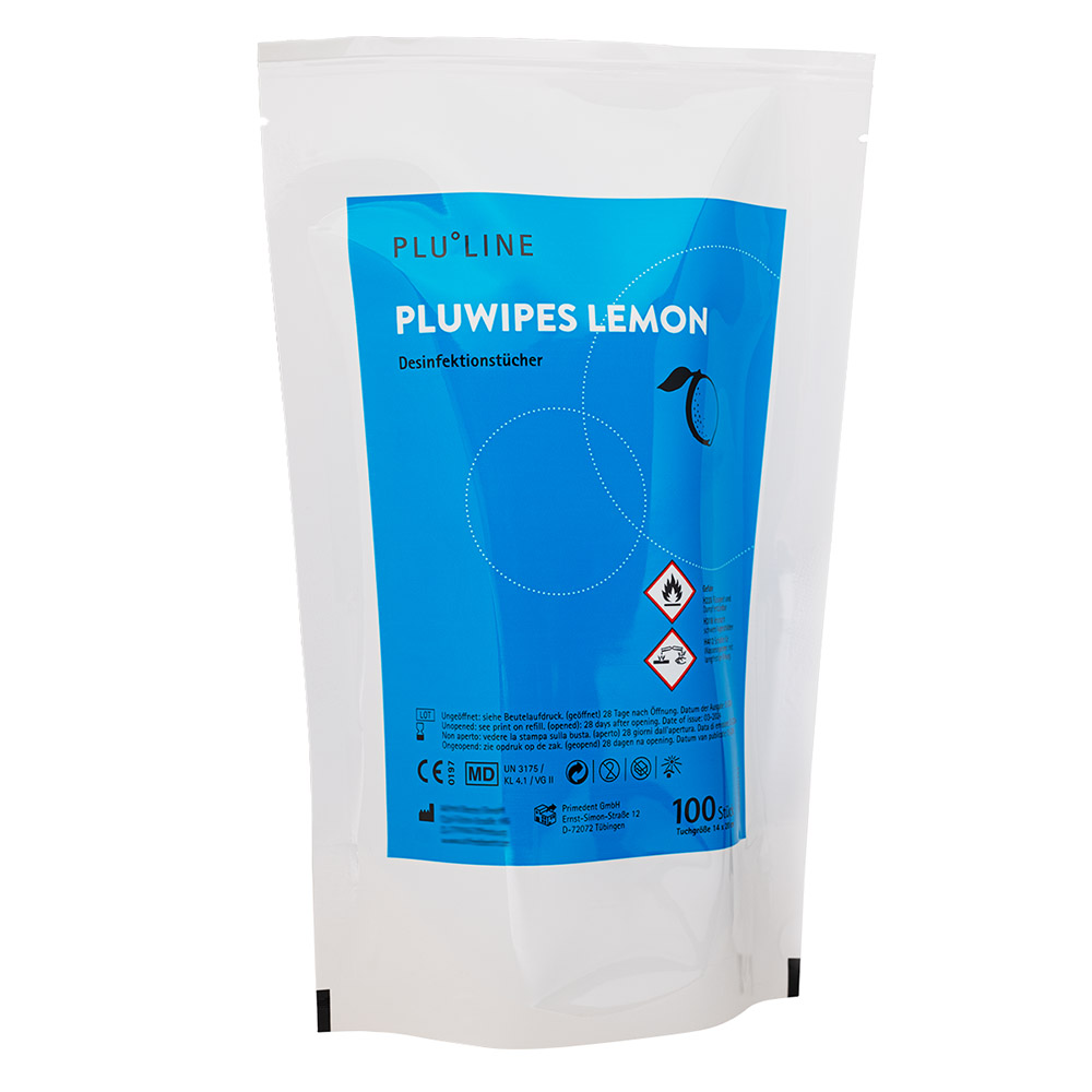Pluwipes lemon, 100 Stück Packung