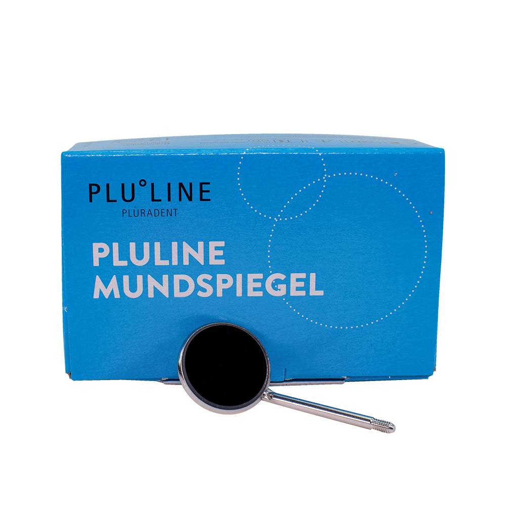 PLULINE Mundspiegel FS Rhodium hohl 5, 12 Stück