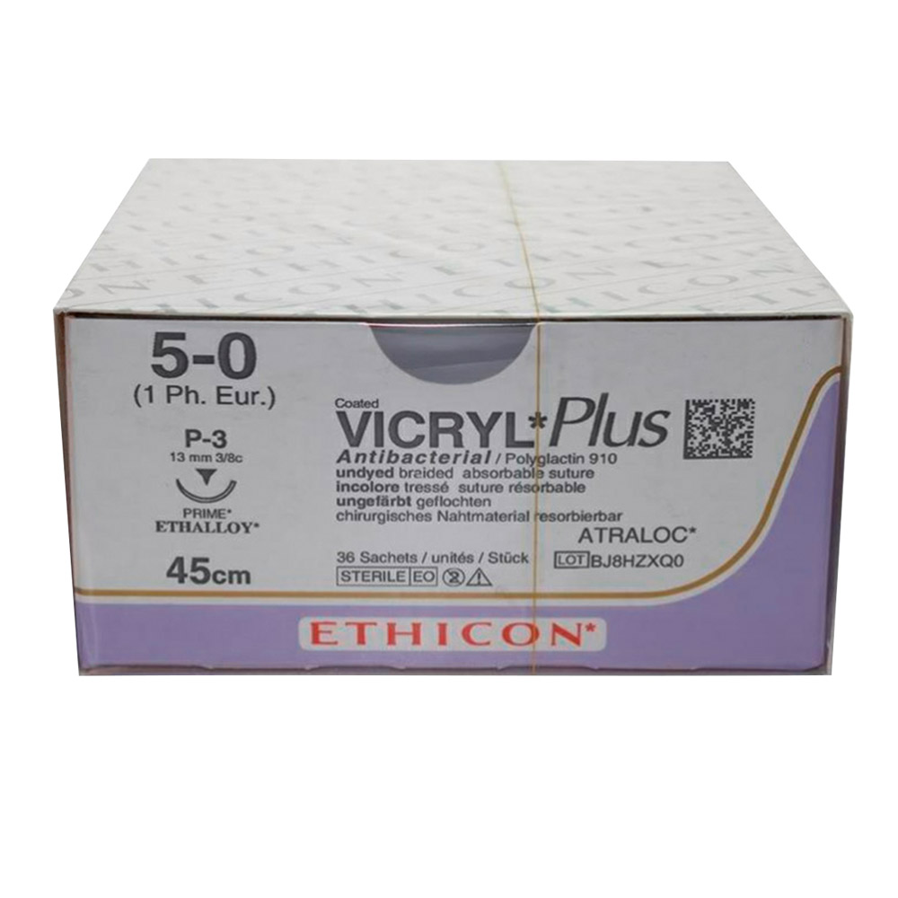 Vicryl Plus ungefärbt 4-0/EP1,5 RB1 Plus 70 cm, 36 Stück
