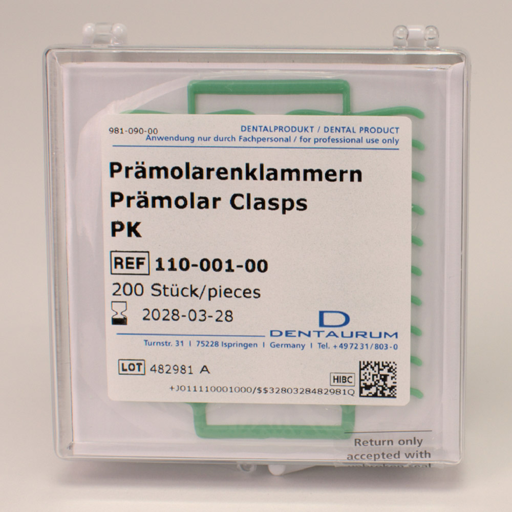 Wachsschablonen PK, 200 Stück