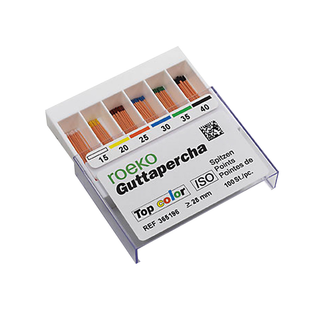 Guttaperchaspitzen Top-Color 25, 100 Stück Schiebeschachtel