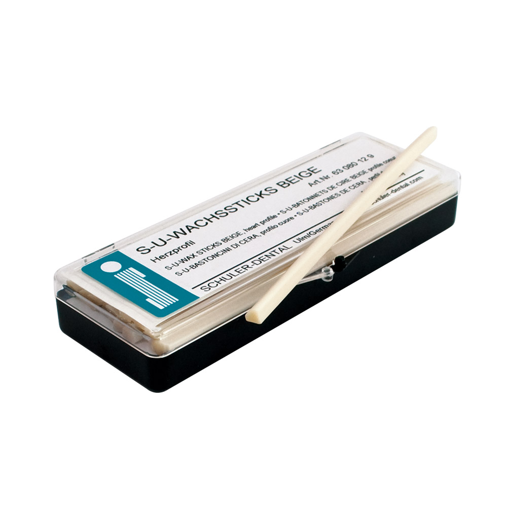 Wachssticks Herzprofil beige, 15 Stück
