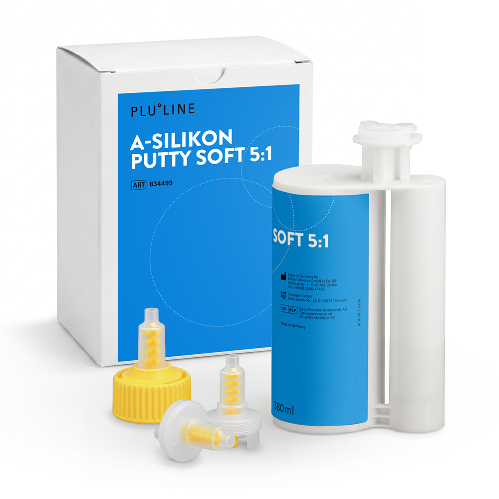 PLULINE A-Silikon Putty Soft 5:1, 2 x 380 ml Kartuschen