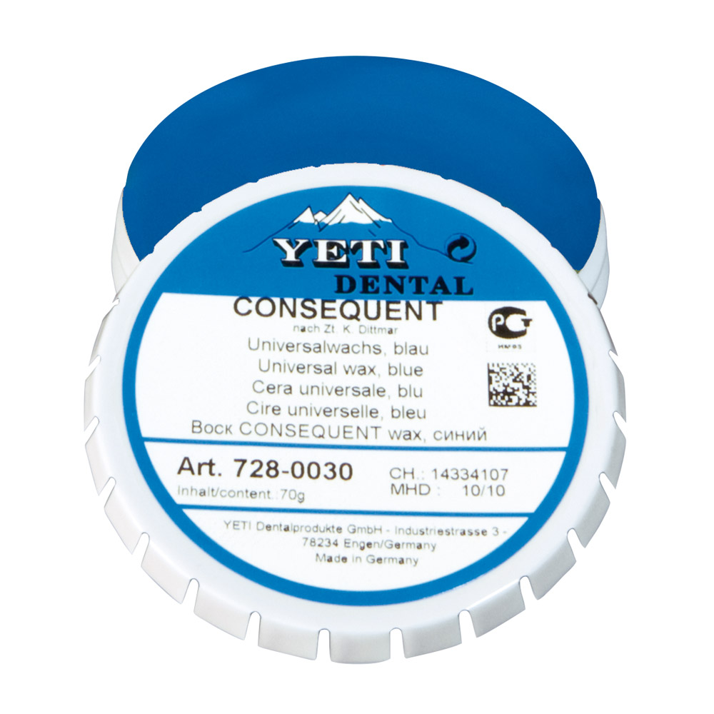 Consequent Universalwachs blau, 70 g